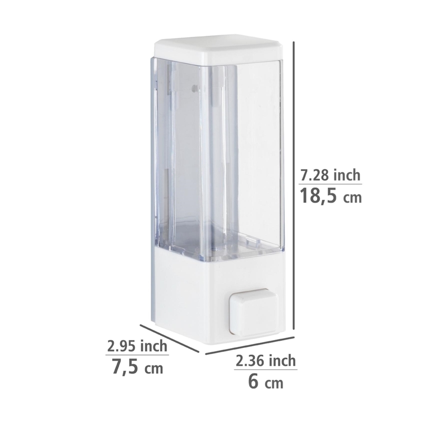 WENKO 24594100-Soap dispenser ISTRES 320 ml white/clear