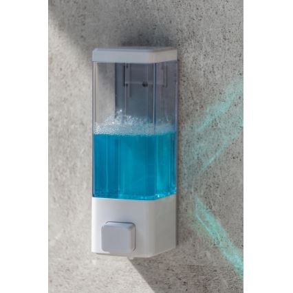 WENKO 24594100-Soap dispenser ISTRES 320 ml white/clear