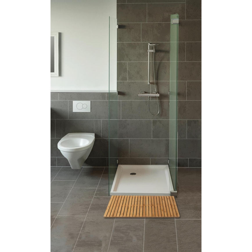 WENKO 24611100 - BAMBUSA Bamboo Doormat 100x50 cm Brown