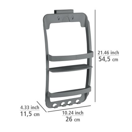 WENKO 24633100 - UNIVERSAL Shelf 26 x 54.5 cm, Anthracite