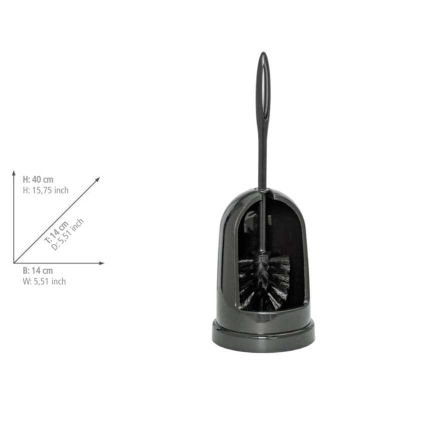 WENKO 24637100 - STANDARD Toilet Brush 14 x 40 cm, Black