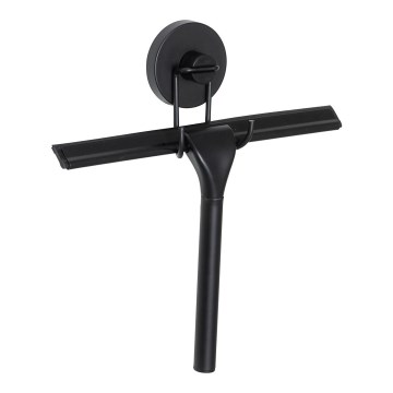 WENKO 24731100 - VACUUM-LOC Round Shower Squeegee, 24,5x25 cm, Black