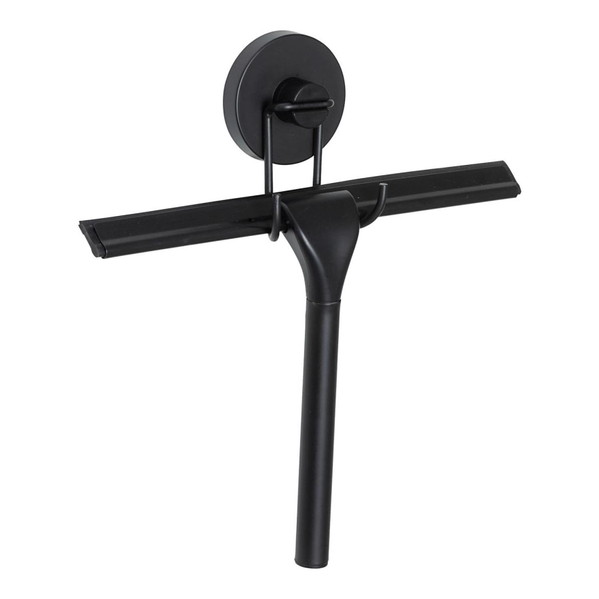 WENKO 24731100 - VACUUM-LOC Round Shower Squeegee, 24,5x25 cm, Black