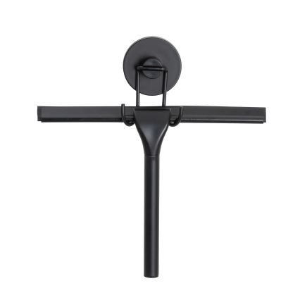 WENKO 24731100 - VACUUM-LOC Round Shower Squeegee, 24,5x25 cm, Black