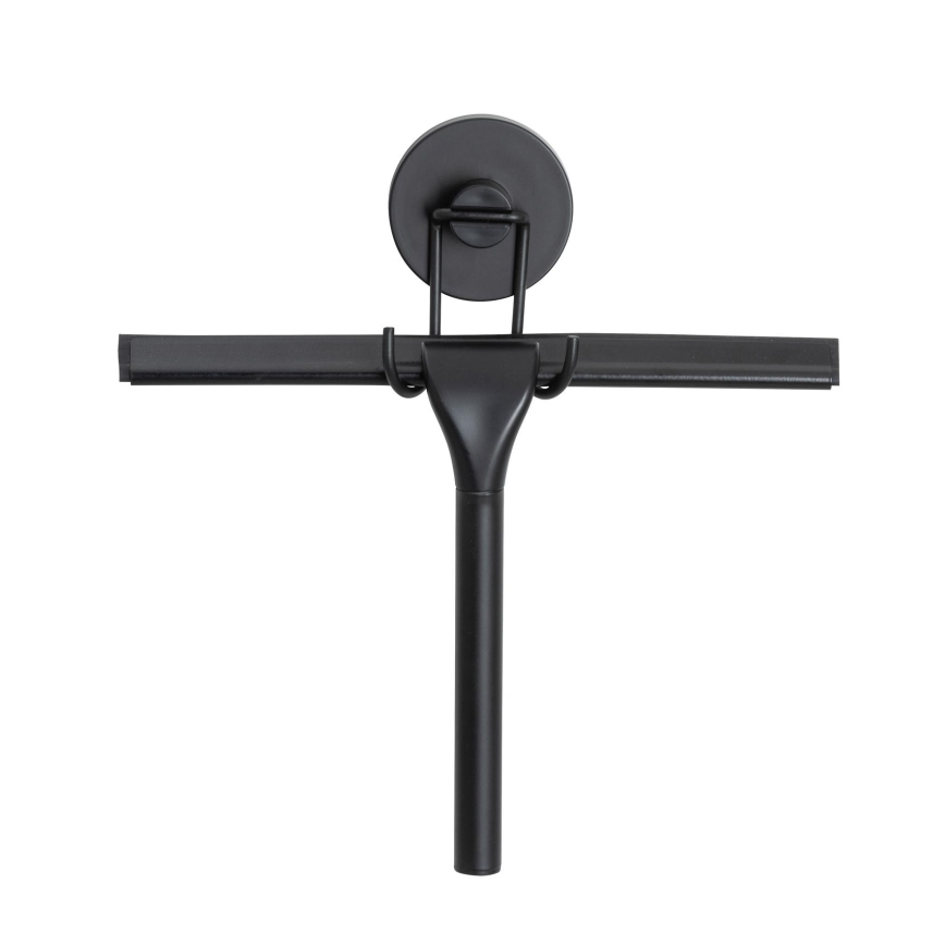 WENKO 24731100 - VACUUM-LOC Round Shower Squeegee, 24,5x25 cm, Black