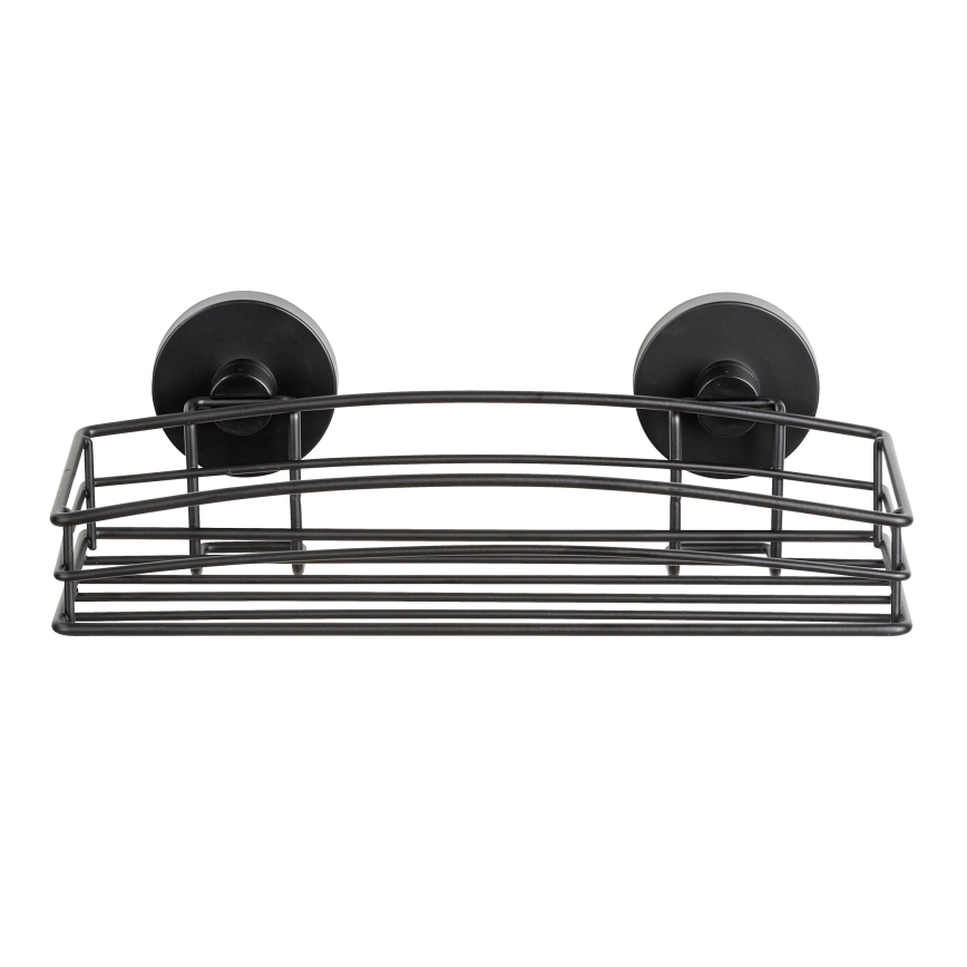 WENKO 24732100 - VACUUM-LOC Round Shelf, 26 x 14 cm, Black