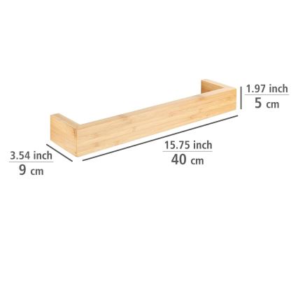 WENKO 24741100 - BAMBUSA Towel Holder 40x9 cm Brown