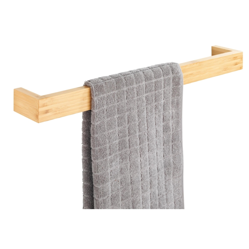 WENKO 24742100 - BAMBUSA Towel Rail 60 x 9 cm, Brown