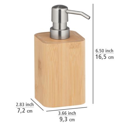 WENKO 24747100 - BAMBUSA Soap Dispenser 9.3 x 16.5 cm Brown