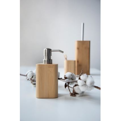 WENKO 24747100 - BAMBUSA Soap Dispenser 9.3 x 16.5 cm Brown