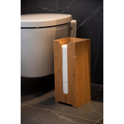 WENKO 24749100 - BAMBUSA Toilet Paper Holder 15 x 35.5 cm, Brown