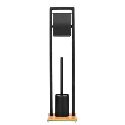 WENKO 24751100 - Toilet set BAMBUSA 18 x 72.5 cm black/brown