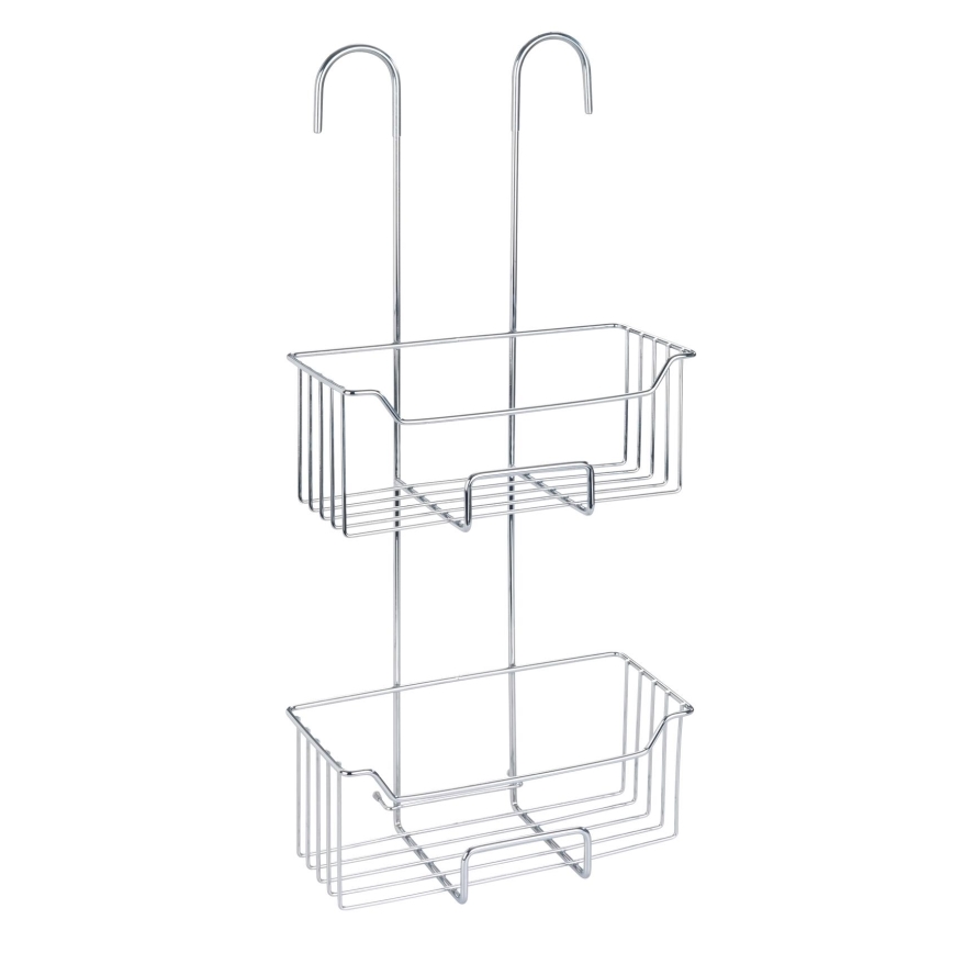 WENKO 24758100 - MILO shower shelf 25x55 cm, silver/clear