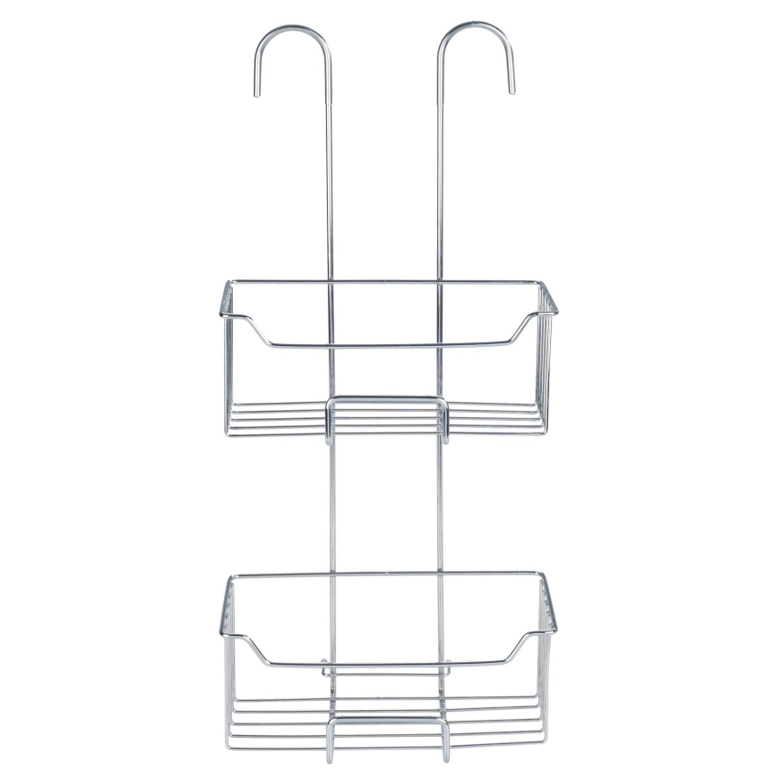 WENKO 24758100 - MILO shower shelf 25x55 cm, silver/clear