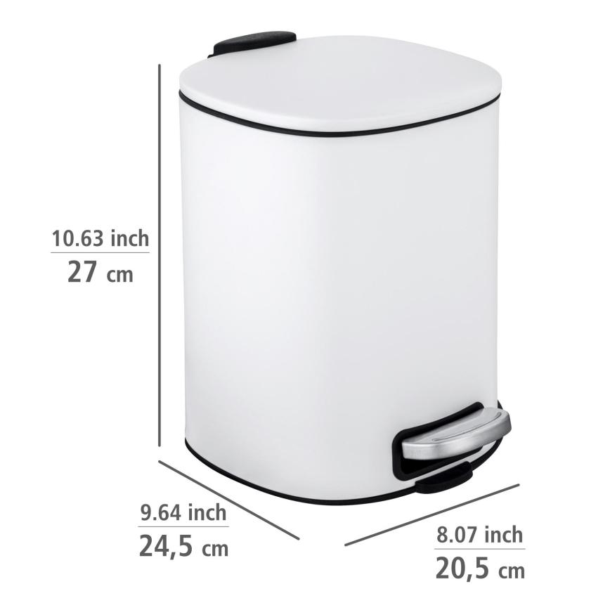 WENKO 24779100 - ALASSIO Bin 20,5x27 cm white/black