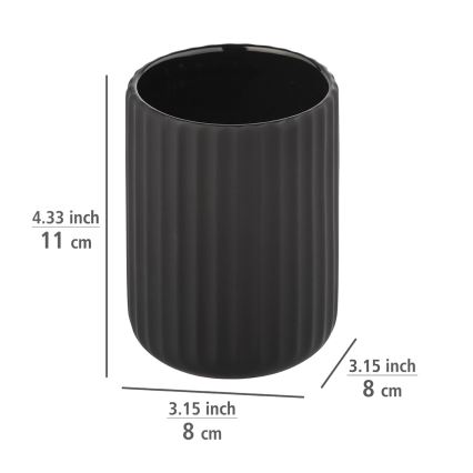 WENKO 24803100 - BELLUNO Tumbler 8x11 cm Black