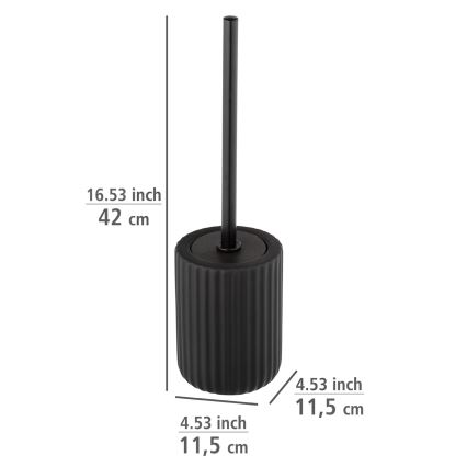 WENKO 24805100 - BELLUNO Toilet Brush 11.5 x 42 cm Black