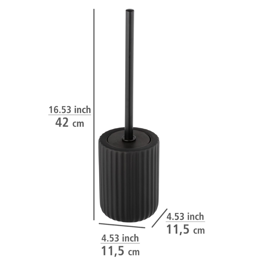 WENKO 24805100 - BELLUNO Toilet Brush 11.5 x 42 cm Black