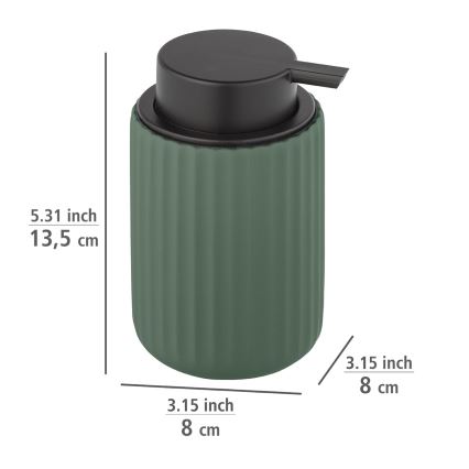 WENKO 24807100 - Soap dispenser BELLUNO 8x13,5 cm green/black