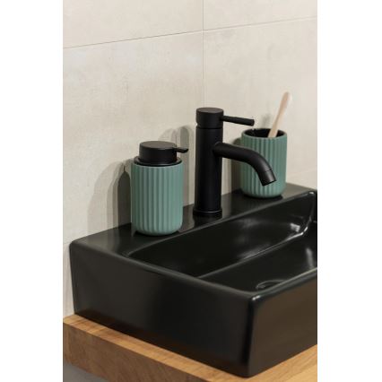 WENKO 24807100 - Soap dispenser BELLUNO 8x13,5 cm green/black