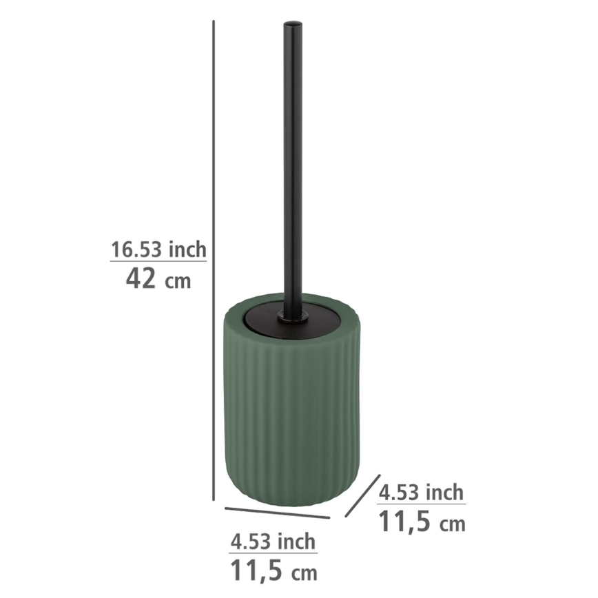 WENKO 24808100 - BELLUNO Toilet Brush 11.5 x 42 cm Green/Black