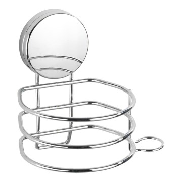 WENKO 24857100-STATIC-LOC Hairdryer Holder + OSIMO 14x13 cm Polished Chrome