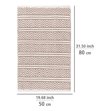 WENKO 24868100-Bath Mat SHAKI 50x80 cm beige/white