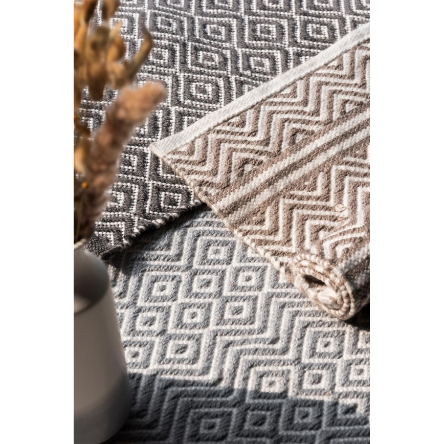 WENKO 24868100-Bath Mat SHAKI 50x80 cm beige/white