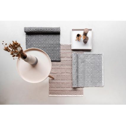 WENKO 24868100-Bath Mat SHAKI 50x80 cm beige/white