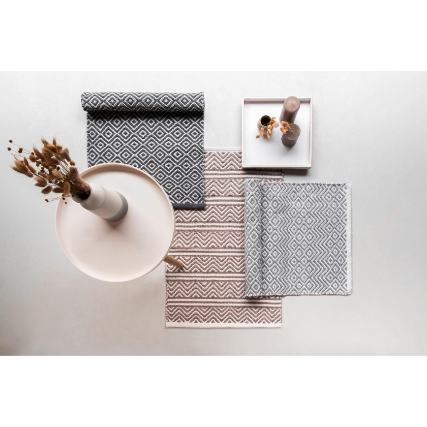 WENKO 24868100-Bath Mat SHAKI 50x80 cm beige/white