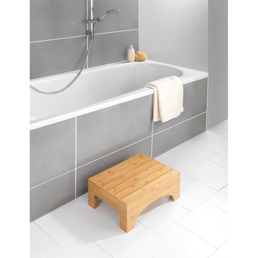 WENKO 24870100 - BAMBUSA Stool 40x30 cm brown