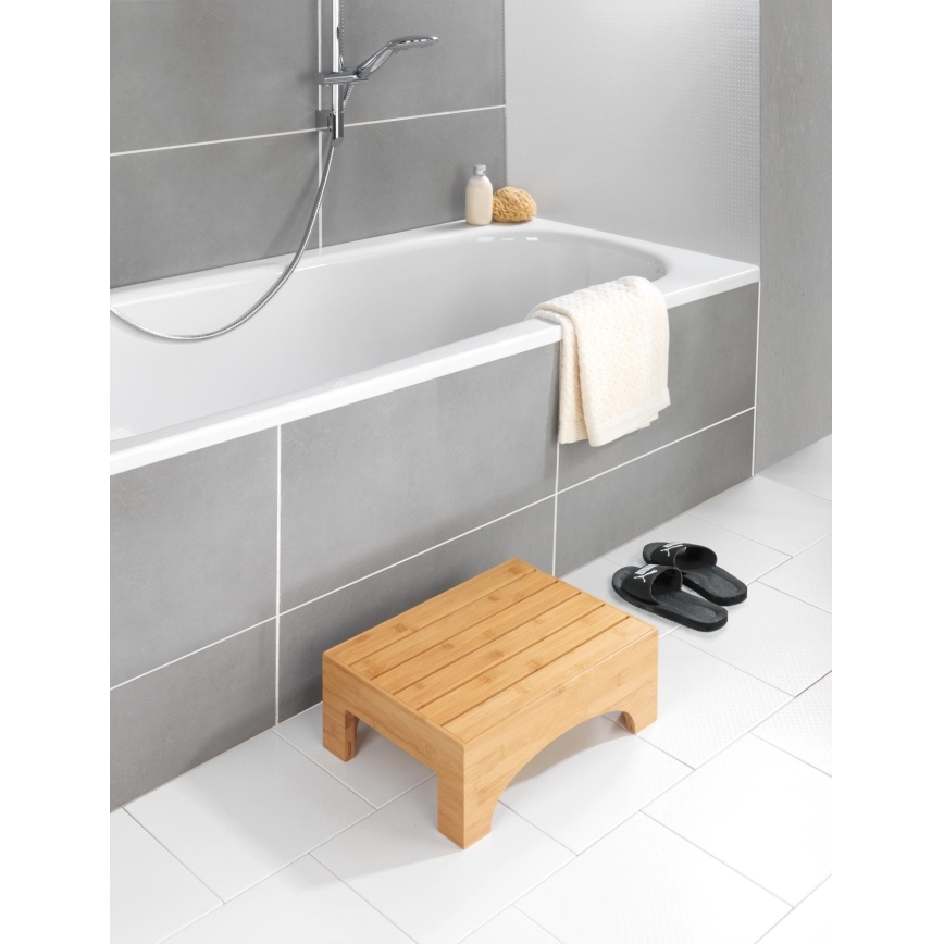 WENKO 24870100 - BAMBUSA Stool 40x30 cm brown