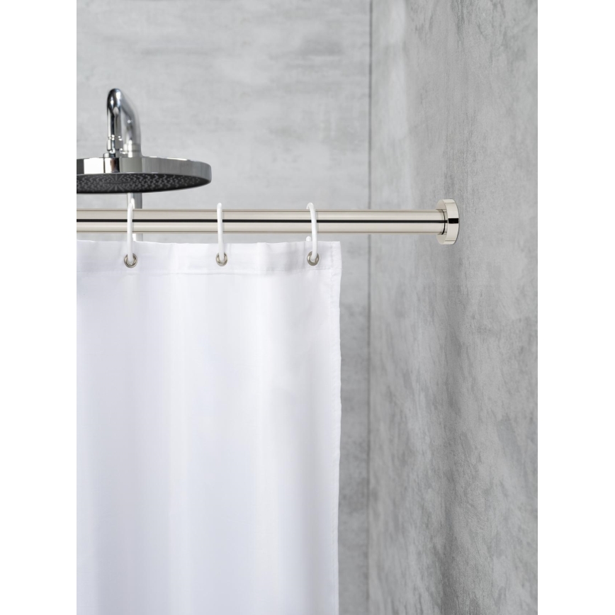 WENKO 24888100 - LUZ Shower Rail 185 x 2.8 cm, stainless steel/polished chrome