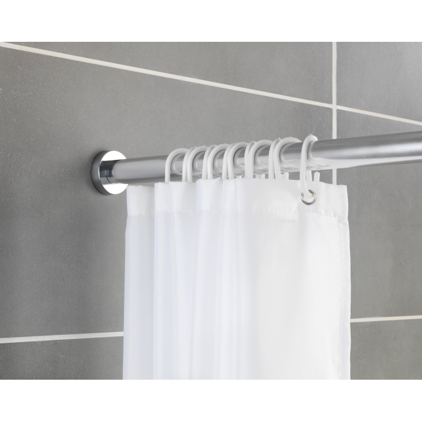 WENKO 24888100 - LUZ Shower Rail 185 x 2.8 cm, stainless steel/polished chrome