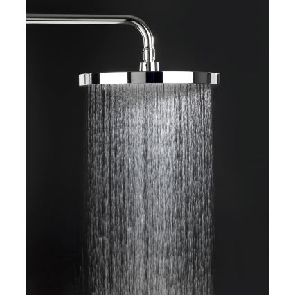 WENKO 24910100 - SOFTWATER shower head 26x26 cm polished chrome/black