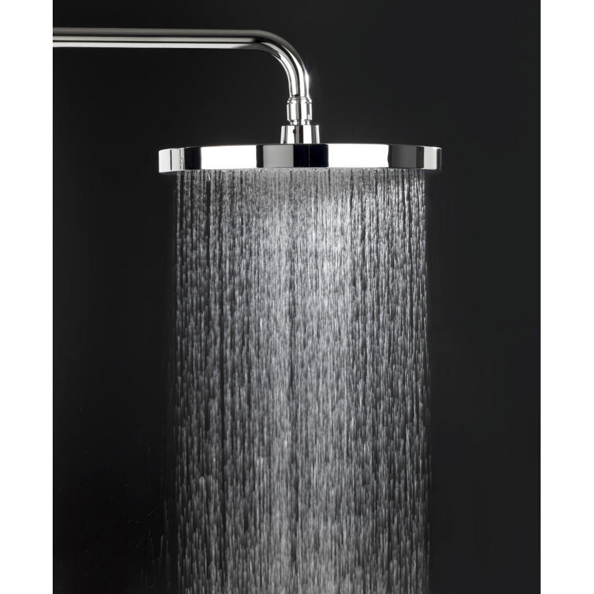 WENKO 24910100 - SOFTWATER shower head 26x26 cm polished chrome/black