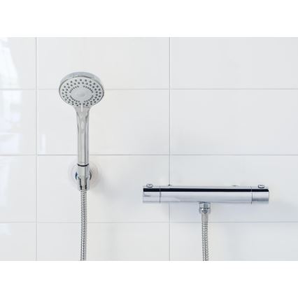 WENKO 24918100 - BASIC LINE Shower Head 9.5 x 9.5 cm, Glossy Chrome/Silver