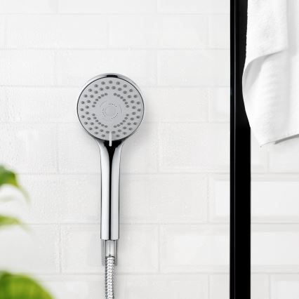 WENKO 24918100 - BASIC LINE Shower Head 9.5 x 9.5 cm, Glossy Chrome/Silver