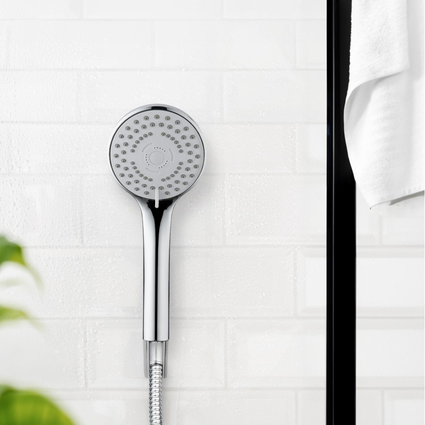 WENKO 24918100 - BASIC LINE Shower Head 9.5 x 9.5 cm, Glossy Chrome/Silver