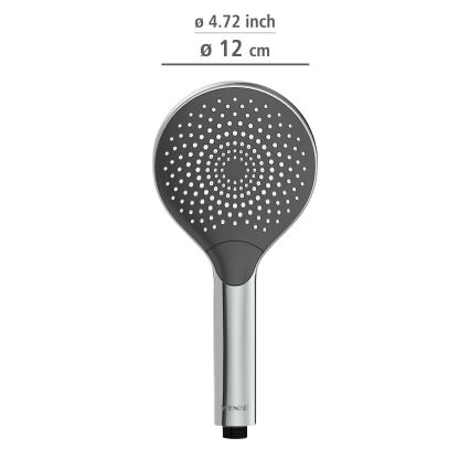 WENKO 24921100 - Shower head WATERSAVING SYSTEM 12x12 cm polished chrome/grey