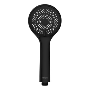 WENKO 24923100 - WATERSAVING SYSTEM showerhead 9.5 x 9.5 cm, black