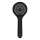 WENKO 24923100 - WATERSAVING SYSTEM showerhead 9.5 x 9.5 cm, black