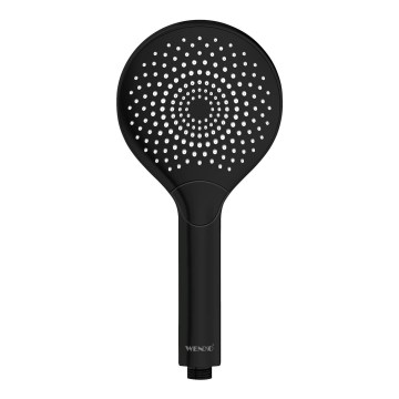 WENKO 24925100 - Water-Saving Shower Head Ø 12 cm, Black