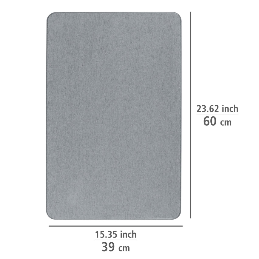WENKO 24936100 - SIMI Mat 39 x 60 cm, Grey
