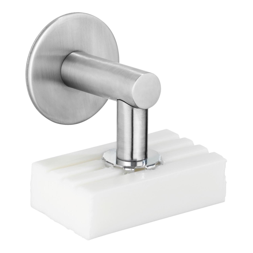 WENKO 24971100-Soap holder TURBO-LOC 4,5x7 cm silver