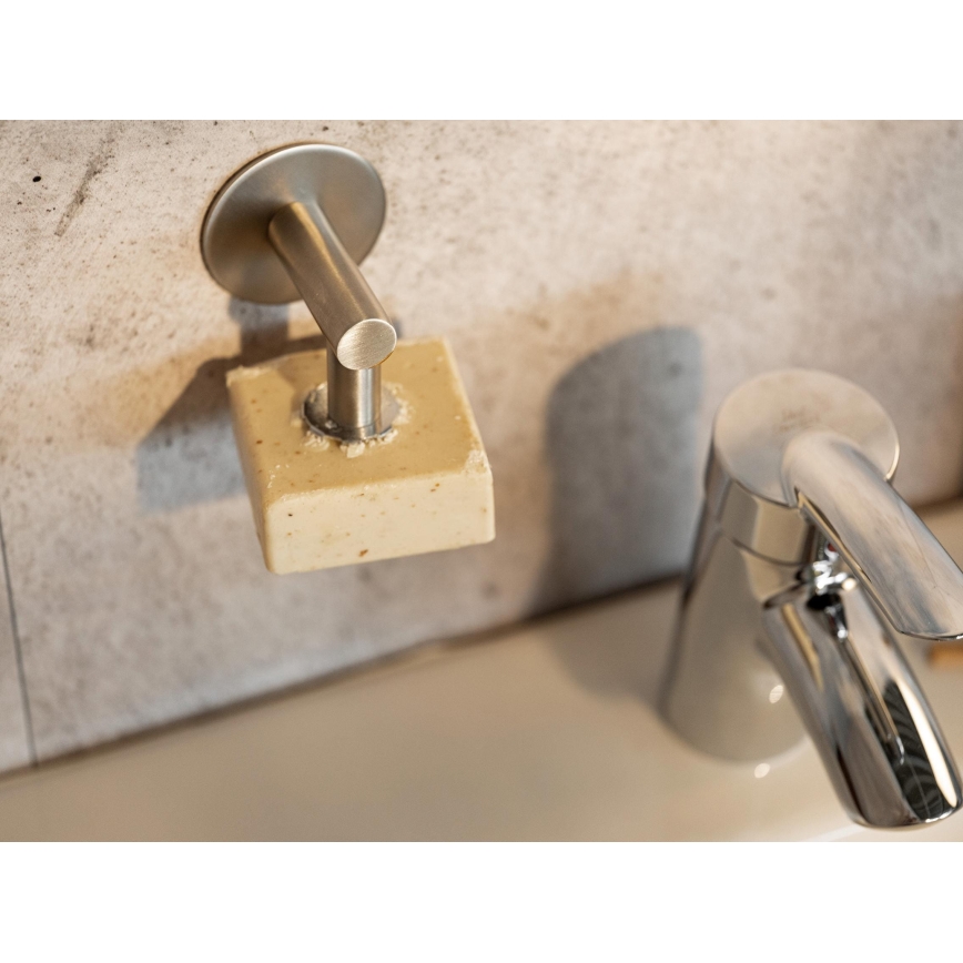WENKO 24971100-Soap holder TURBO-LOC 4,5x7 cm silver