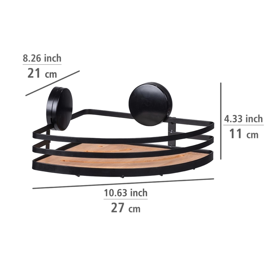 WENKO 24980800-ALBA Shelf 27,3x21 cm Black/Brown