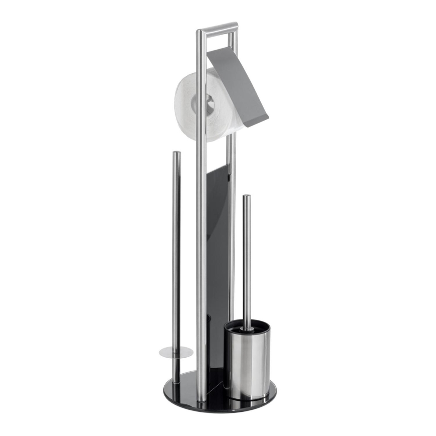 WENKO 24981800 - RAVINA Toilet Brush Set 20x70 cm stainless steel/silver