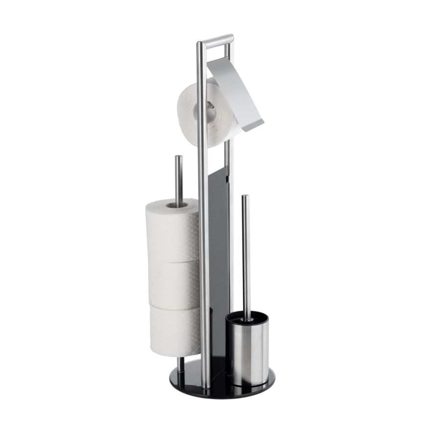 WENKO 24981800 - RAVINA Toilet Brush Set 20x70 cm stainless steel/silver