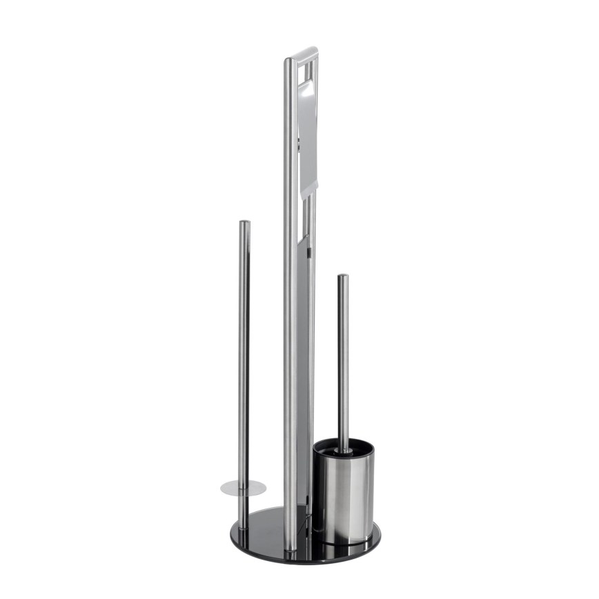 WENKO 24981800 - RAVINA Toilet Brush Set 20x70 cm stainless steel/silver